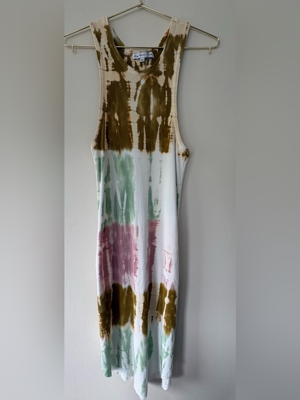 Young Fabulous & Broke Tie Dye Maxi Dress Ribbed Tank Size L
